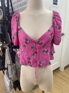 Zara floral cropped top NWT L