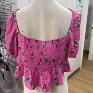 Zara floral cropped top NWT L