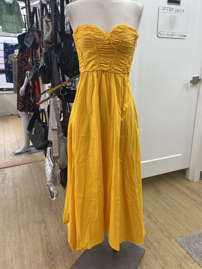 Mango strapless maxi dress 4