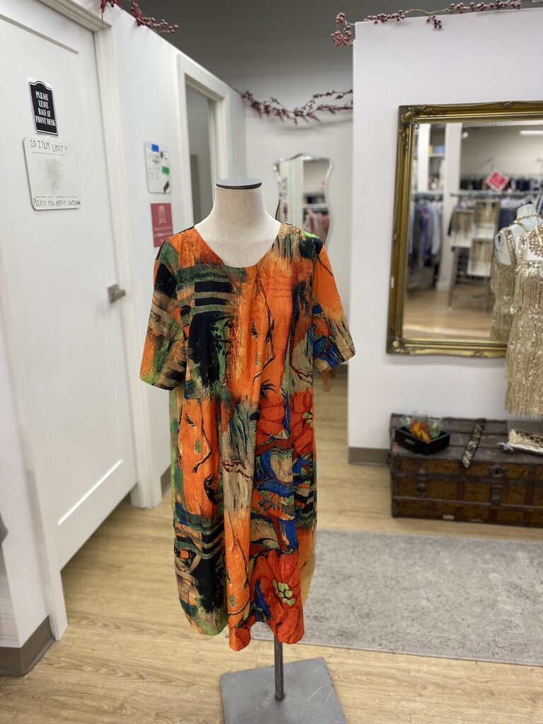 Avena Printed Dress XXL NWT