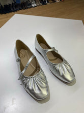 Load image into Gallery viewer, Sam Edelman silver ballerinas 8.5
