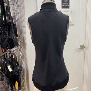 Theory ribbed trim silk top L