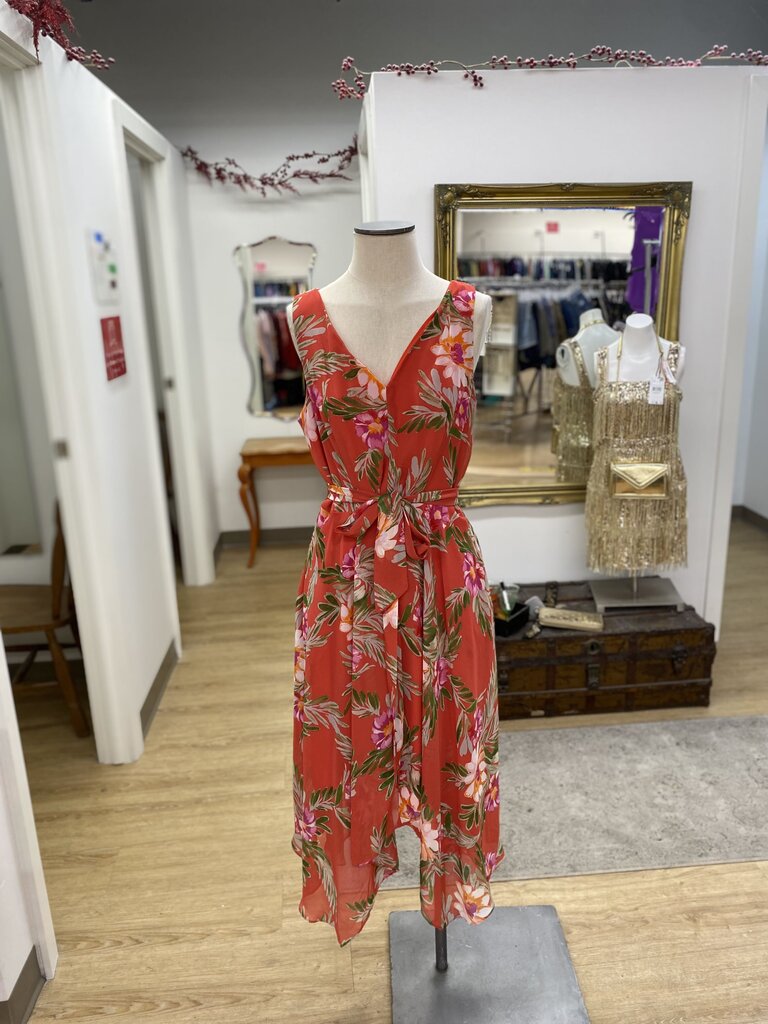Eliza J floral asymmetrical hem dress 12
