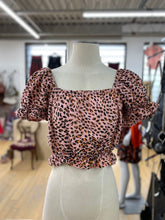 Load image into Gallery viewer, Thief&amp;Bandit animal print crop top M

