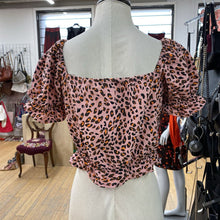 Load image into Gallery viewer, Thief&amp;Bandit animal print crop top M
