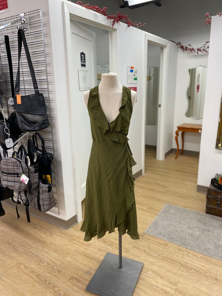 Haute Hippie wrap ruffle dress XS