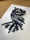 Monari large striped scarf NWT