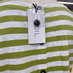 Foil striped dress NWT M