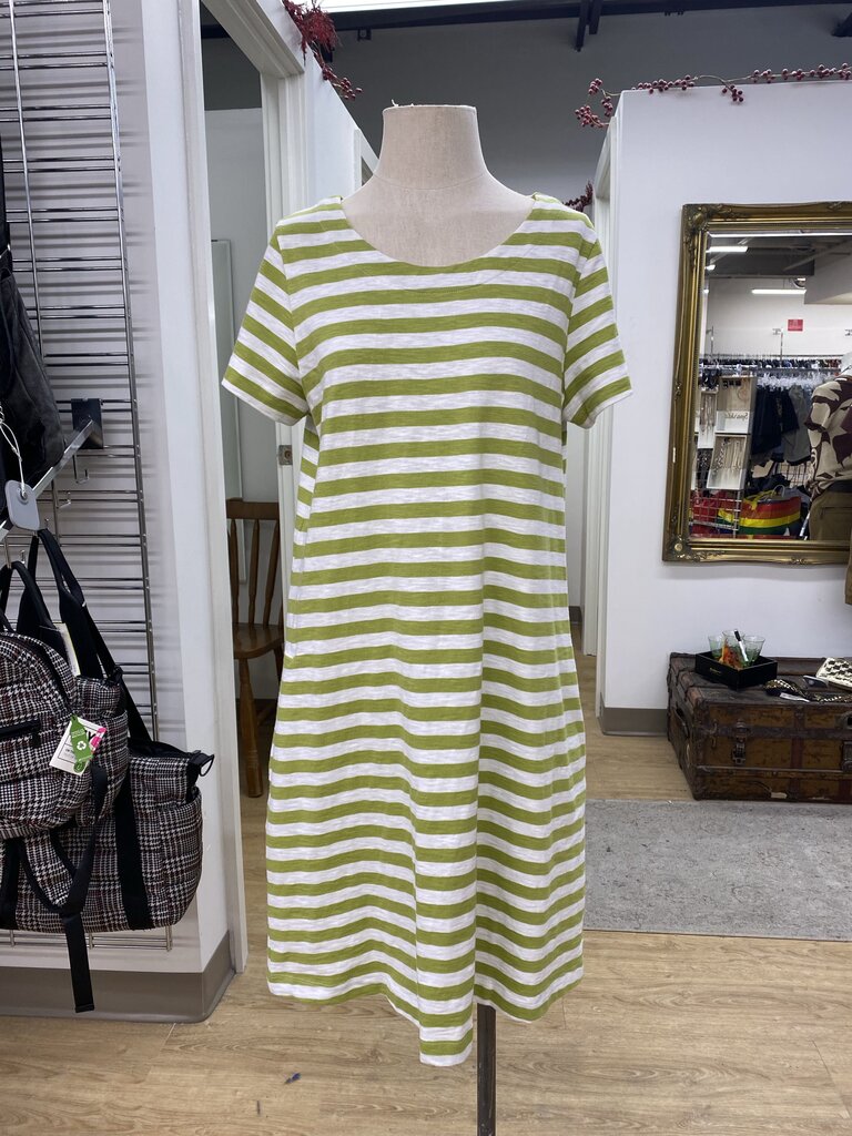 Foil striped dress NWT M
