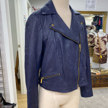 Load image into Gallery viewer, Michael Kors crinkle leather jacket M
