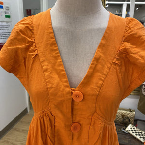Anthropologie linen blend dress XS