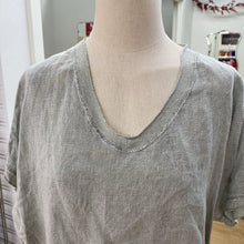 Load image into Gallery viewer, Saks fifth Ave metallic trim linen top XL

