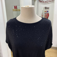 Load image into Gallery viewer, Melanie Lyne black rhinestones top NWT XS
