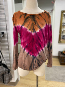 Young Fabulous & Broke tie dye linen top XS