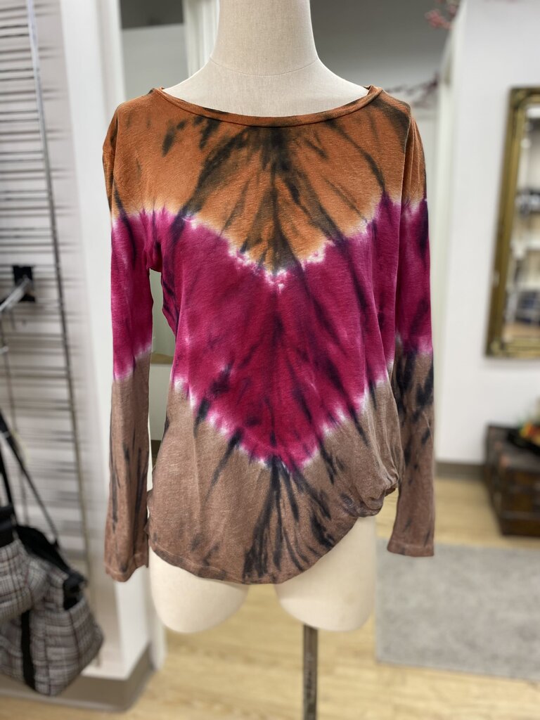 Young Fabulous & Broke tie dye linen top XS