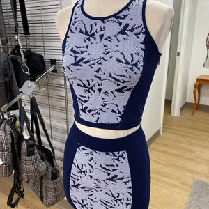 Rebecca Minkoff ribbed top/skirt set XS