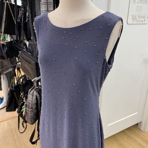 Betsy Adam gunmetal studs dress NWT 6