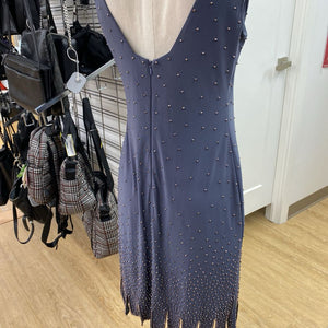 Betsy Adam gunmetal studs dress NWT 6