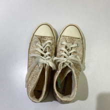 Load image into Gallery viewer, Converse gold print hightop sneakers 8

