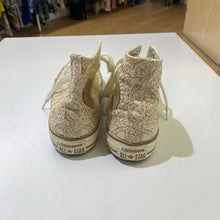 Load image into Gallery viewer, Converse gold print hightop sneakers 8

