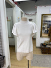 Melissa Nepton satin sleeves knit top S
