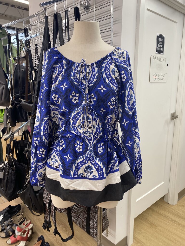 H&M multi print oversized top S