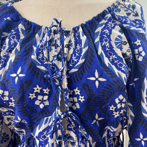 H&M multi print oversized top S