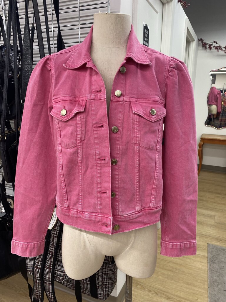 Gap x Barbie puff shoulders denim jacket NWT M