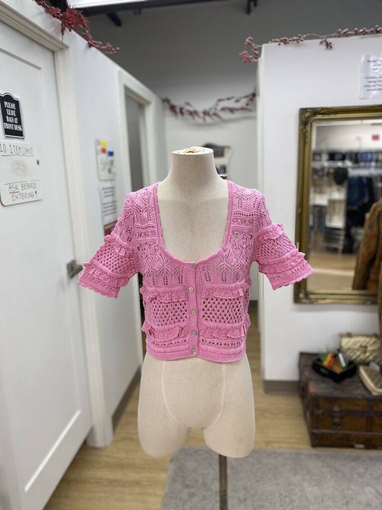 Zara open knit top S