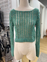Load image into Gallery viewer, Free People open knit crop sweater XS
