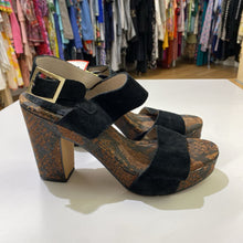Load image into Gallery viewer, Rosegold snake print suede sandals 38
