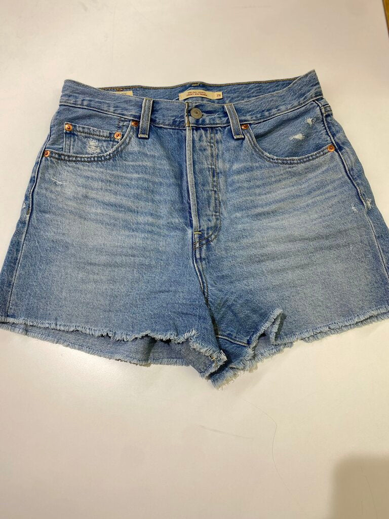 Levis Ribcage denim shorts 28