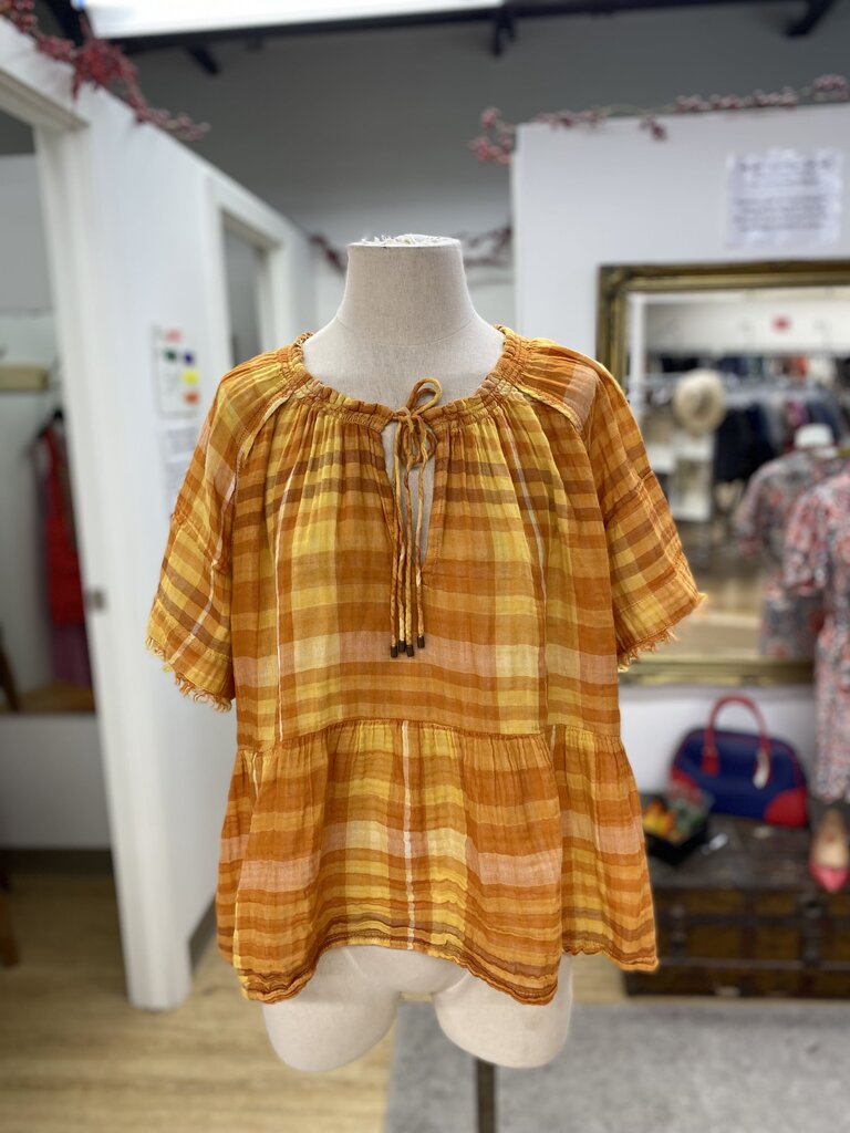 Pilcro plaid top L