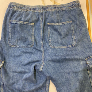 Gap wide leg denim cargo pants XL