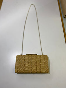 Nordstrom hard shell straw handbag