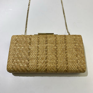 Nordstrom hard shell straw handbag