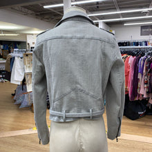 Load image into Gallery viewer, Belle &amp; Bloom moto denim jacket M
