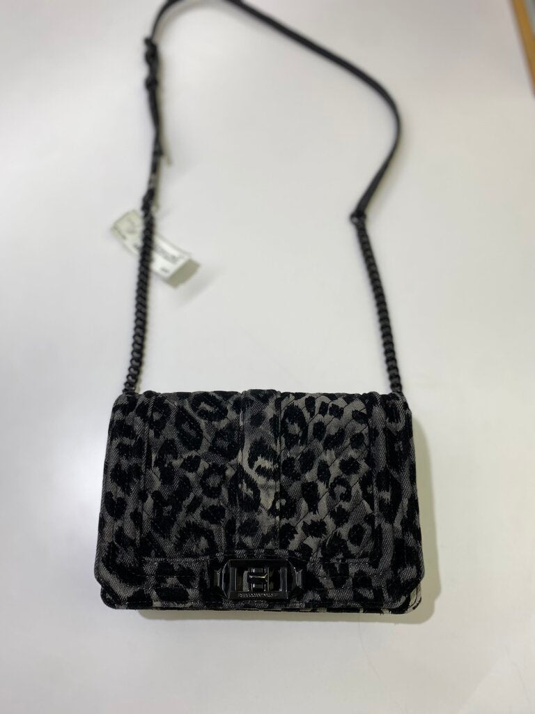 Rebecca Minkoff denim/velvet small crossbody