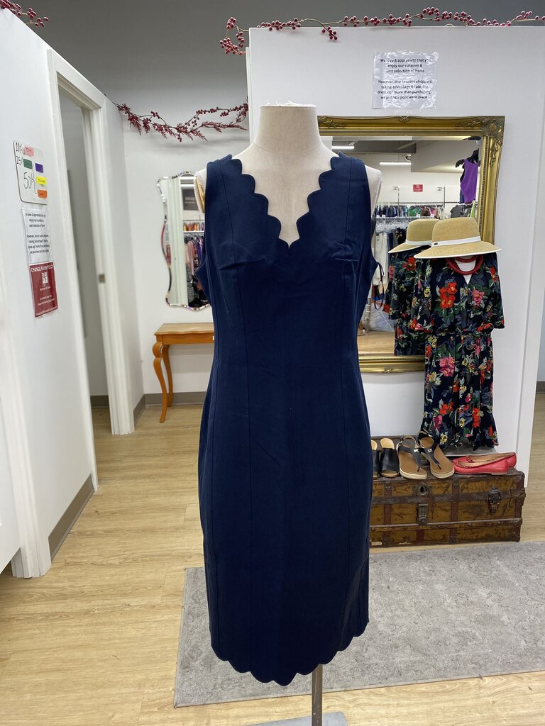Banana Republic scalloped fitted dress 12