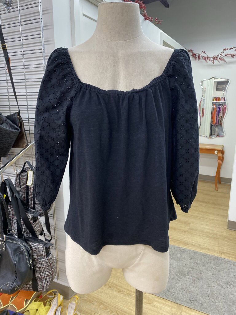 Sanctuary eyelet sleeve top M