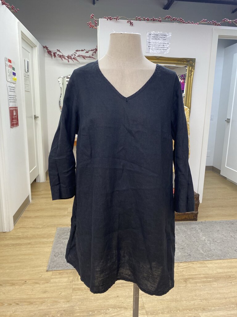 Flax linen dress S