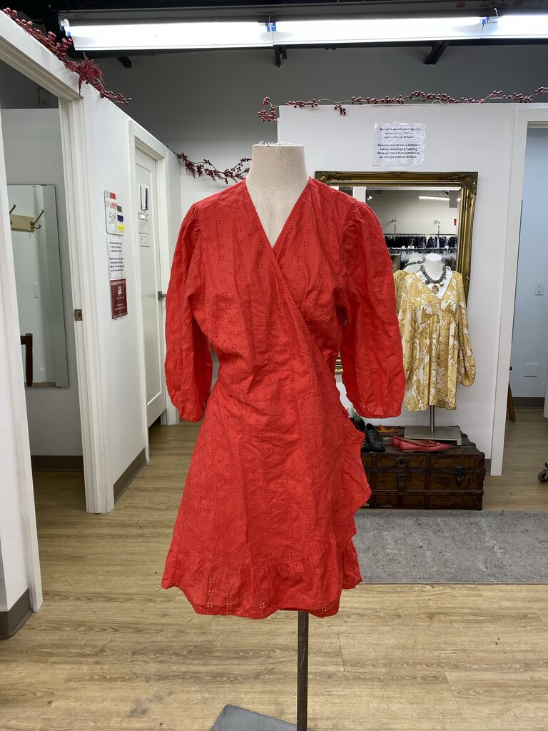 Gap eyelet wrap dress XL