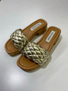Steve Madden gold braided clogs 6