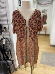 April Cornell paisley/blingy dress M