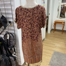Load image into Gallery viewer, April Cornell paisley/blingy dress M

