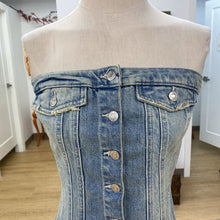 Load image into Gallery viewer, Zara denim bustier L NWT
