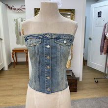 Load image into Gallery viewer, Zara denim bustier L NWT

