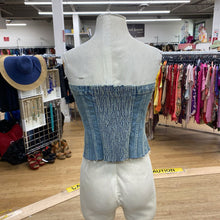 Load image into Gallery viewer, Zara denim bustier L NWT
