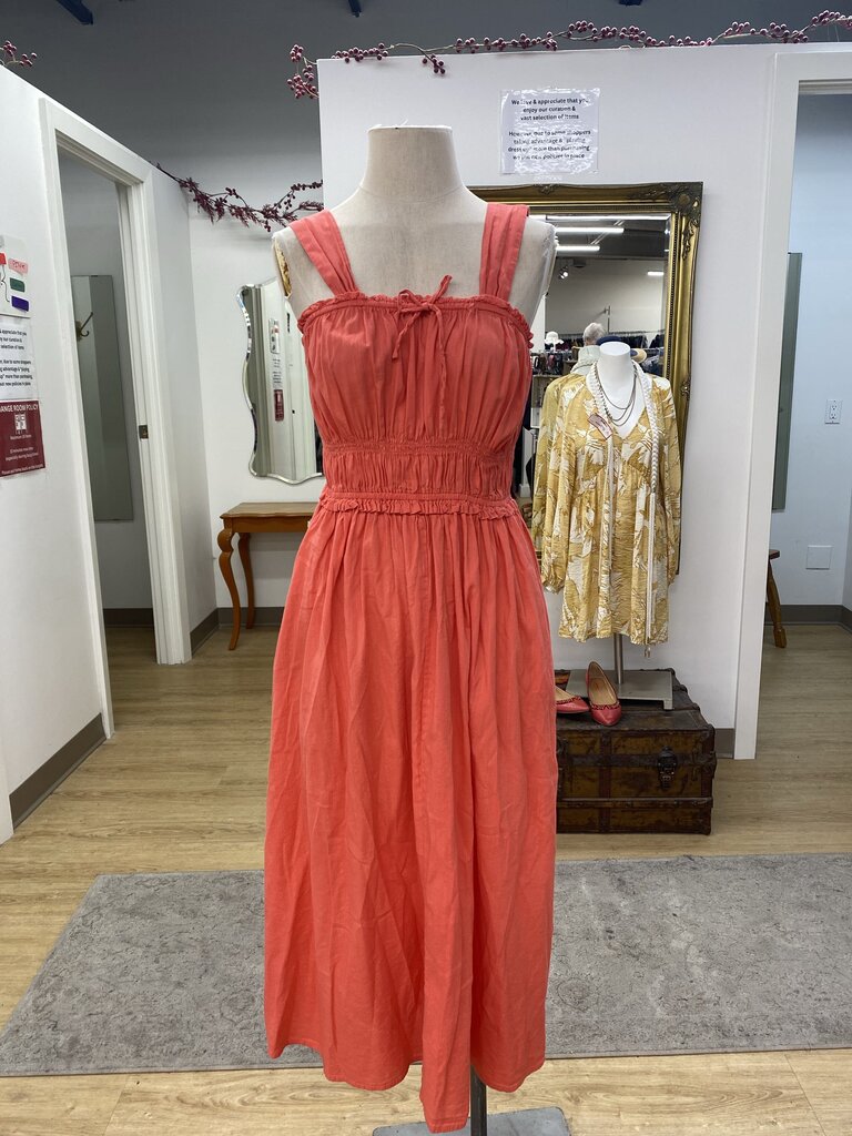 Gap smocked maxi dress XS