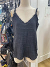 Pokoloko crinkle cotton tank O/S
